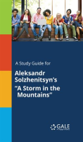 A_Study_Guide_For_Aleksandr_Solzhenitsyn_s__A_Storm_In_The_Mountains_